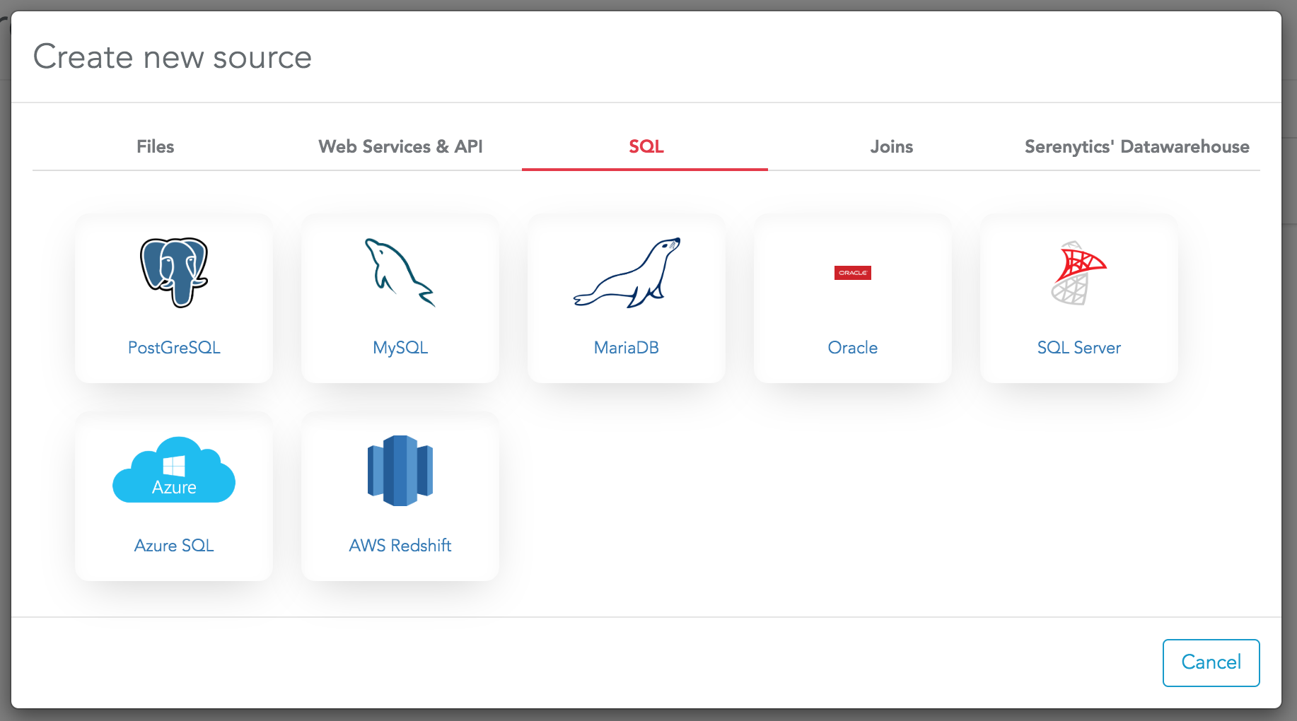 Options to connect an SQL server