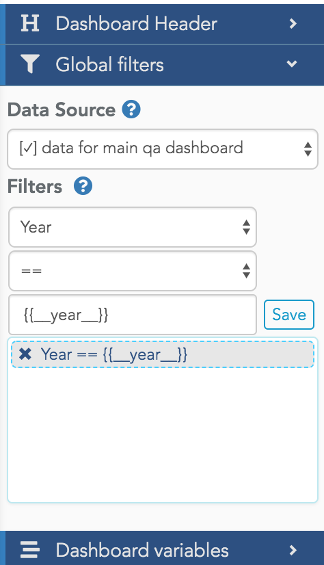 Use a global variable in a global static filter