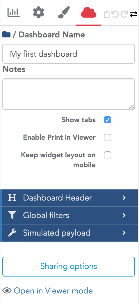 Open a dashboard in the Viewer mode
